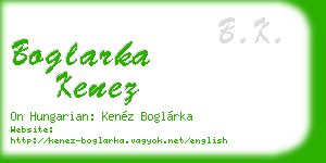 boglarka kenez business card